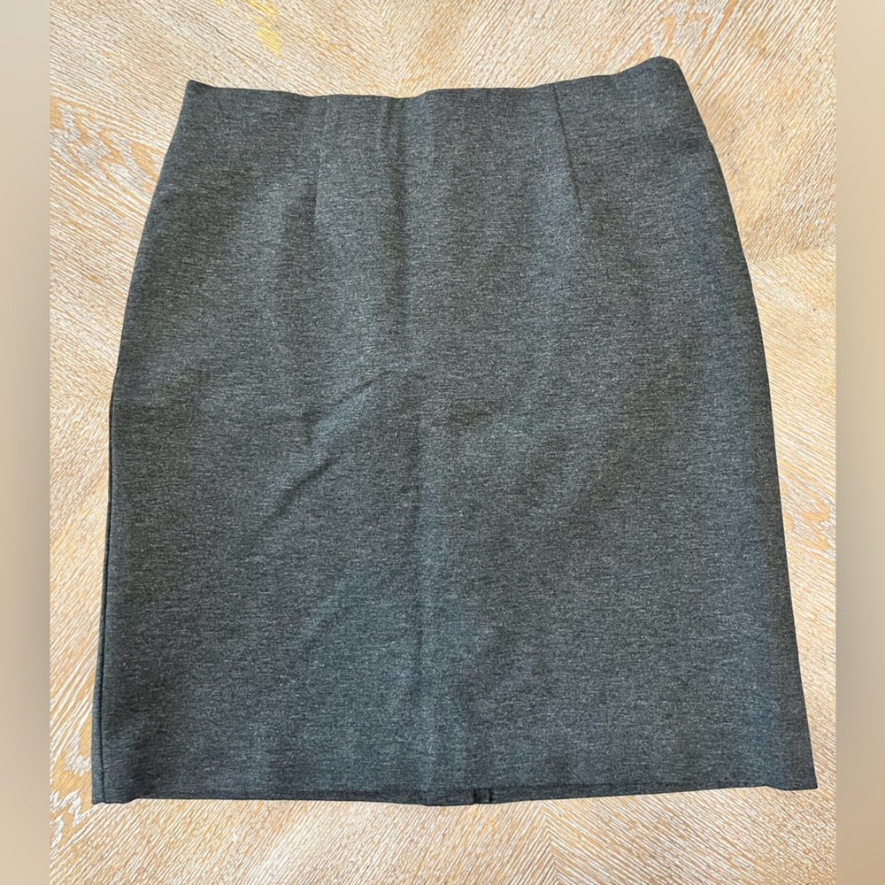 J. Jill Perfect Pima Pencil Skirt Pull On Gray Small Waist 32” Length 20”